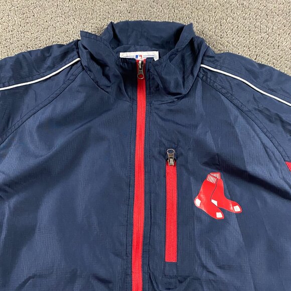 Boston Red Sox Windbreaker Jacket Men's Large Full Zip GIII G-III Carl Banks - Picture 2 of 9